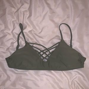 Olive green bikini top